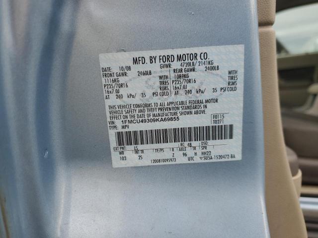 1FMCU49309KA69855 - 2009 FORD ESCAPE HYBRID BLUE photo 12