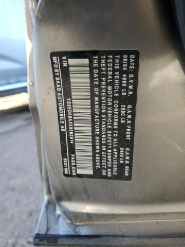 YS3ED59AX53502614 - 2005 SAAB 9-5 ARC SILVER photo 12