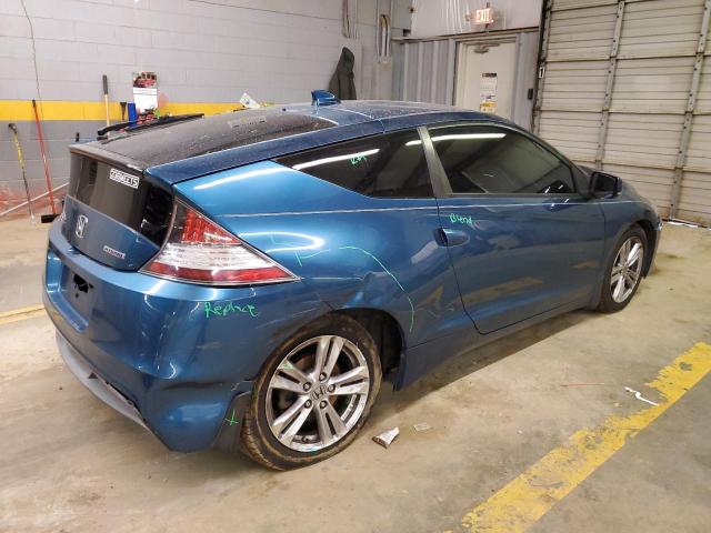 JHMZF1D62BS014398 - 2011 HONDA CR-Z EX BLUE photo 3