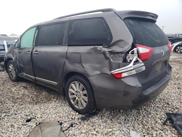 5TDDK3DCXFS095559 - 2015 TOYOTA SIENNA XLE GRAY photo 2