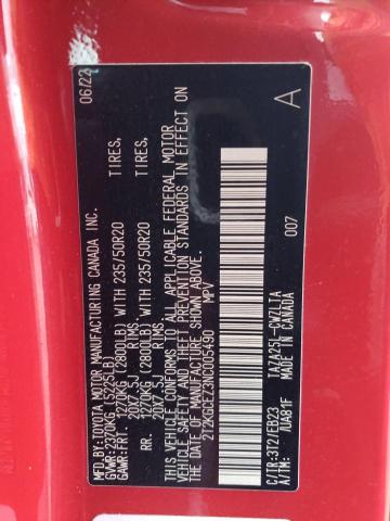 2T2KGCEZ3NC005490 - 2022 LEXUS NX 350 RED photo 14