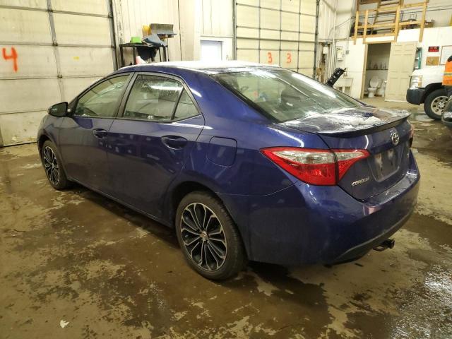 5YFBURHE4FP185251 - 2015 TOYOTA COROLLA L BLUE photo 2