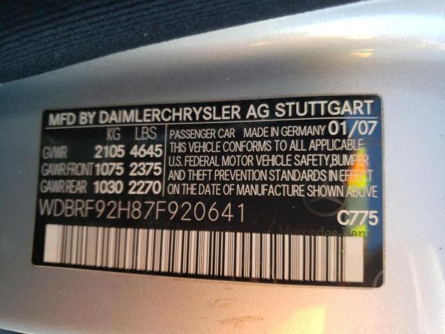 WDBRF92H87F920641 - 2007 MERCEDES-BENZ C 280 4MATIC SILVER photo 12