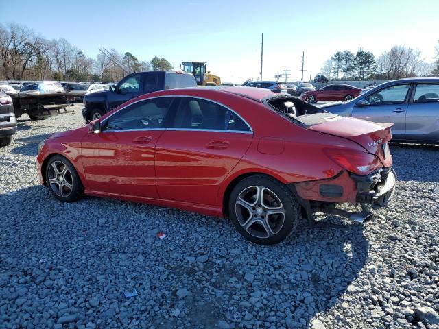 WDDSJ4EB4EN156842 - 2014 MERCEDES-BENZ CLA 250 RED photo 2