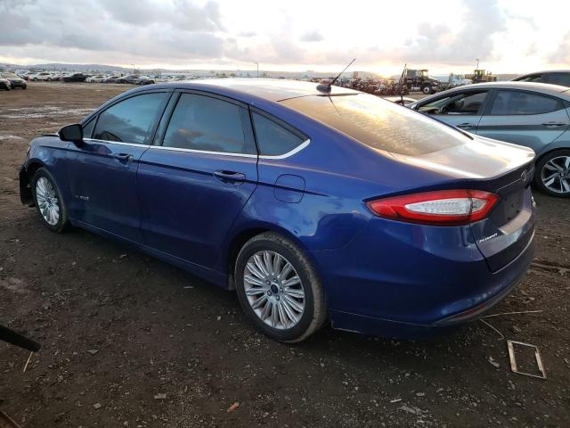 3FA6P0LU9GR283163 - 2016 FORD FUSION SE HYBRID BLUE photo 2