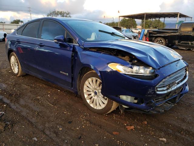 3FA6P0LU9GR283163 - 2016 FORD FUSION SE HYBRID BLUE photo 4