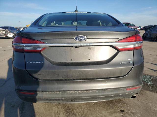 3FA6P0LU4JR286754 - 2018 FORD FUSION SE HYBRID GRAY photo 6