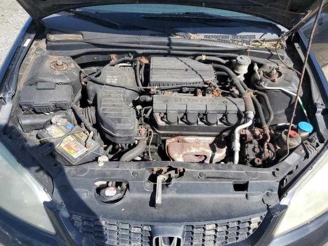 1HGEM22135L080364 - 2005 HONDA CIVIC DX VP Սև լուսանկար 11