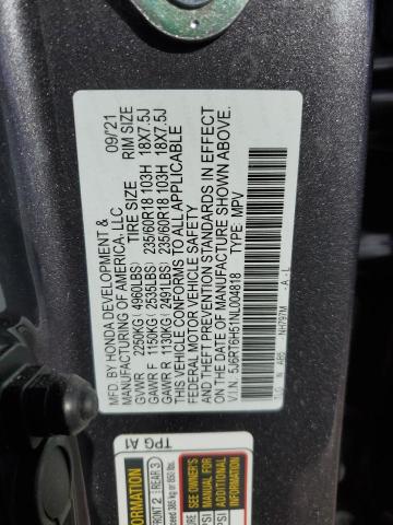 5J6RT6H51NL004818 - 2022 HONDA CR-V EX GRAY photo 13