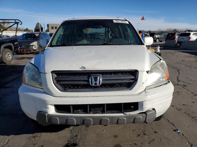 2HKYF18663H524826 - 2003 HONDA PILOT EXL WHITE photo 5