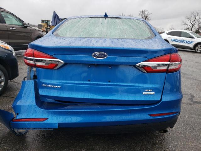 3FA6P0HD1KR151757 - 2019 FORD FUSION SE BLUE photo 6