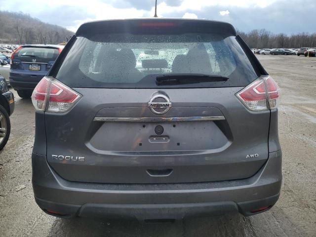 KNMAT2MV8GP702565 - 2016 NISSAN ROGUE S GRAY photo 6