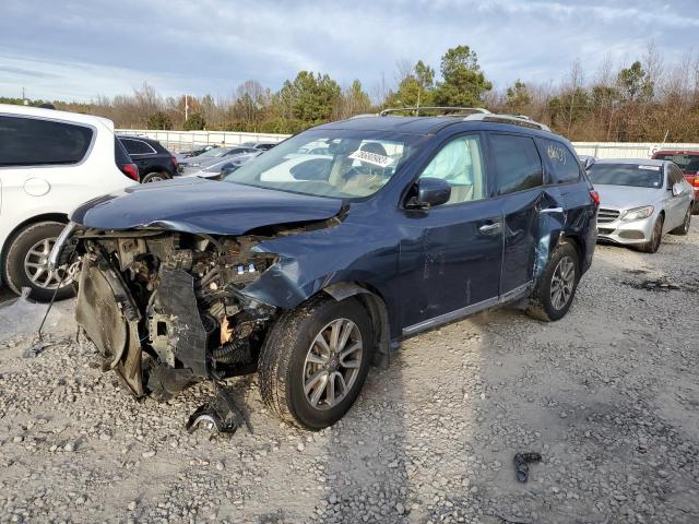 5N1AR2MN7EC686633 - 2014 NISSAN PATHFINDER S BLUE photo 1