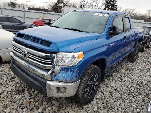 5TFUW5F17HX607206 - 2017 TOYOTA TUNDRA DOUBLE CAB SR/SR5 BLUE photo 1