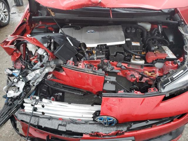 JTDL9MFUXM3022757 - 2021 TOYOTA PRIUS LE RED photo 11