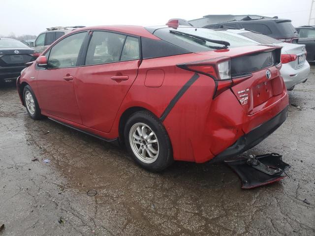 JTDL9MFUXM3022757 - 2021 TOYOTA PRIUS LE RED photo 2