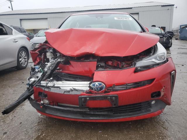 JTDL9MFUXM3022757 - 2021 TOYOTA PRIUS LE RED photo 5