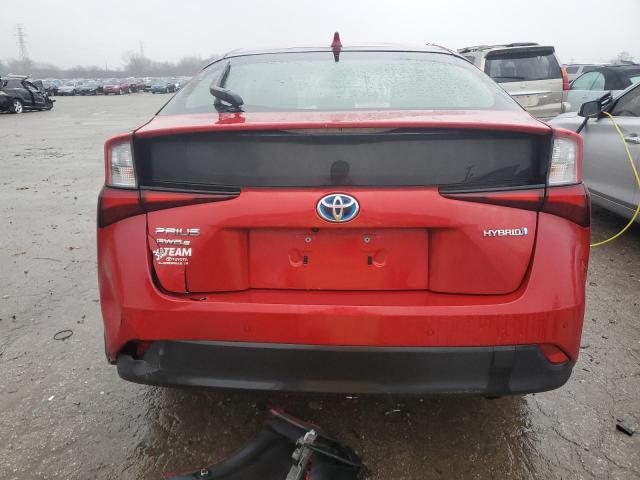 JTDL9MFUXM3022757 - 2021 TOYOTA PRIUS LE RED photo 6