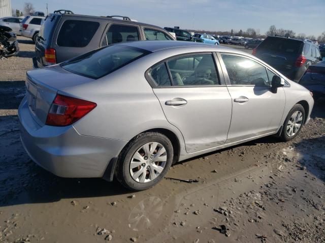 19XFB2F54CE024459 - 2012 HONDA CIVIC LX SILVER photo 3