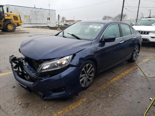 1HGCR2F55FA166181 - 2015 HONDA ACCORD SPORT BLUE photo 1