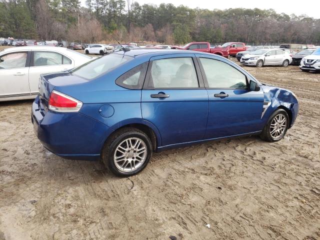 1FAHP35N78W107842 - 2008 FORD FOCUS SE BLUE photo 3