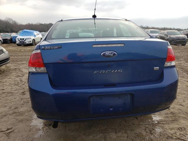 1FAHP35N78W107842 - 2008 FORD FOCUS SE BLUE photo 6