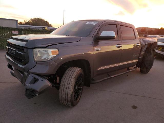 5TFGY5F14EX168677 - 2014 TOYOTA TUNDRA CREWMAX PLATINUM GRAY photo 1