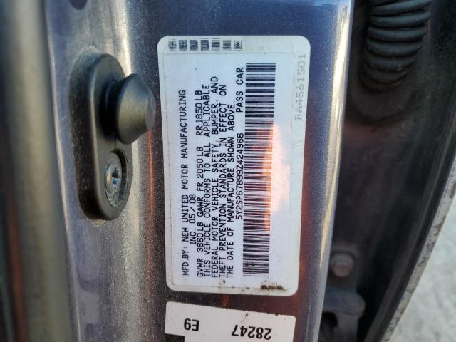 5Y2SP67899Z424966 - 2009 PONTIAC VIBE GRAY photo 12