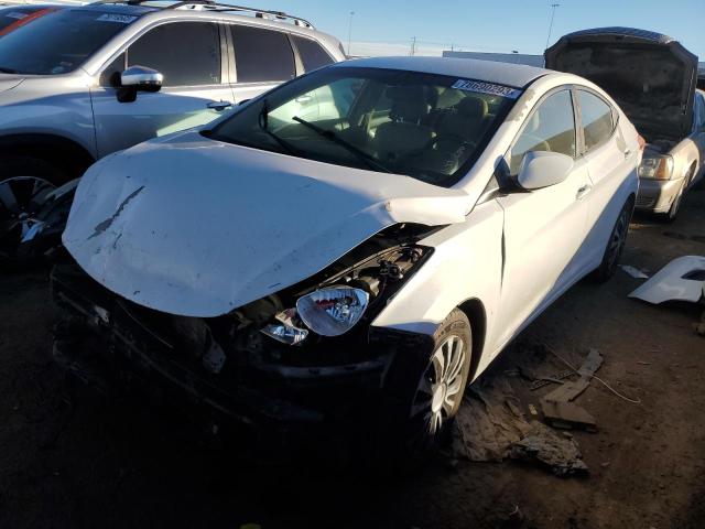 5NPDH4AE6CH090046 - 2012 HYUNDAI ELANTRA GLS WHITE photo 1