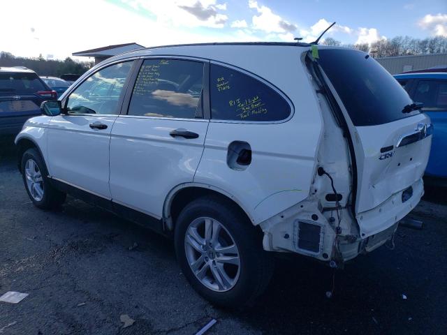 5J6RE4H54BL101845 - 2011 HONDA CR-V EX WHITE photo 2