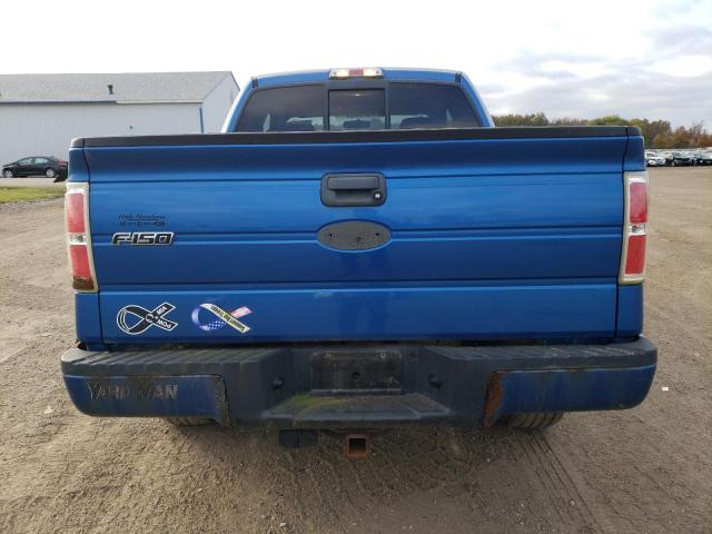 1FTRX14W89FA13855 - 2009 FORD F150 SUPER CAB BLUE photo 6