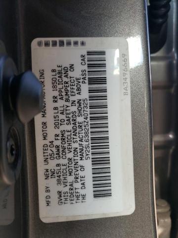 5Y2SL63825Z407325 - 2005 PONTIAC VIBE GRAY photo 12