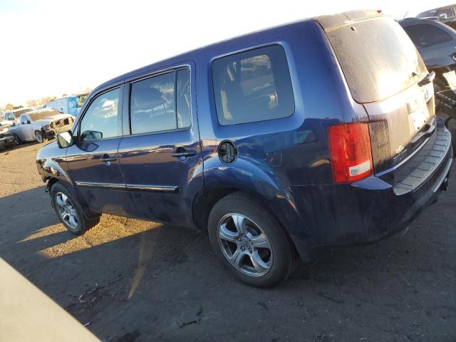 5FNYF4H62DB030786 - 2013 HONDA PILOT EXL BLUE photo 2