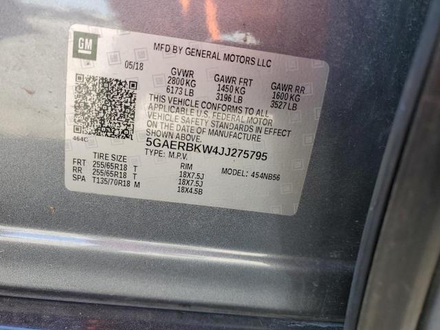 5GAERBKW4JJ275795 - 2018 BUICK ENCLAVE ESSENCE SILVER photo 13