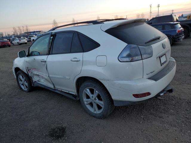 JTJHW31U382061098 - 2008 LEXUS RX 400H WHITE photo 2