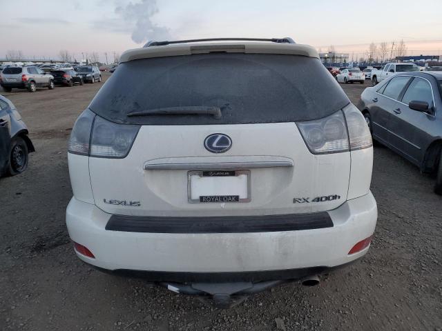 JTJHW31U382061098 - 2008 LEXUS RX 400H WHITE photo 6