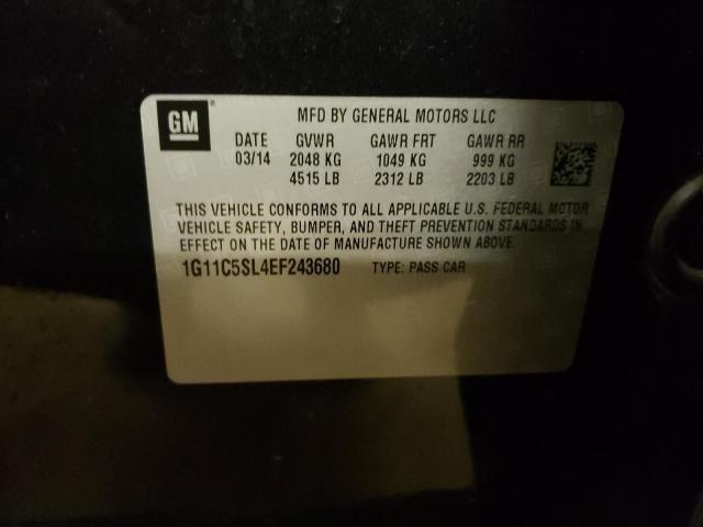 1G11C5SL4EF243680 - 2014 CHEVROLET MALIBU 1LT 黑色 照片 13