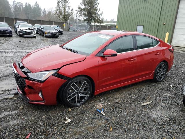 KMHD04LBXKU829378 - 2019 HYUNDAI ELANTRA SPORT RED photo 1