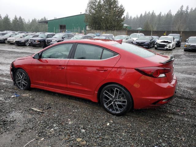 KMHD04LBXKU829378 - 2019 HYUNDAI ELANTRA SPORT RED photo 2