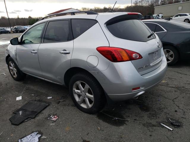 JN8AZ18W79W145799 - 2009 NISSAN MURANO S SILVER photo 2