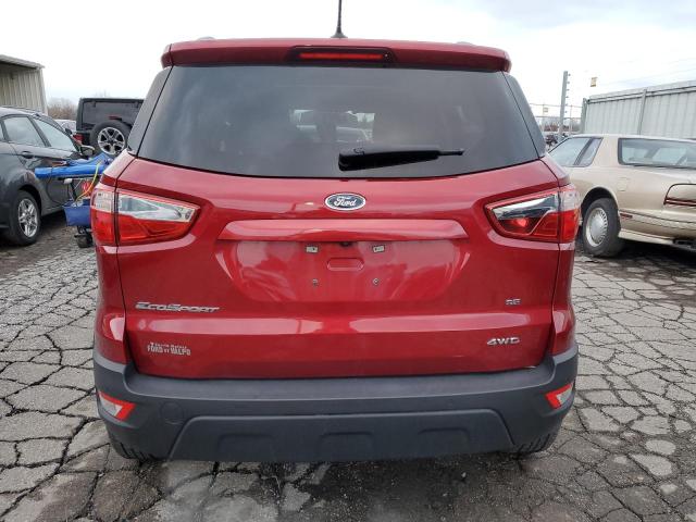 MAJ6S3GL0LC363297 - 2020 FORD ECOSPORT SE BURGUNDY photo 6