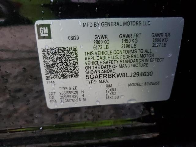 5GAERBKW8LJ294630 - 2020 BUICK ENCLAVE ESSENCE 黑色 照片 14