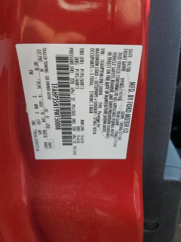 1FAHP35N19W150008 - 2009 FORD FOCUS SE RED photo 12