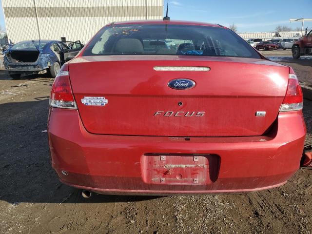 1FAHP35N19W150008 - 2009 FORD FOCUS SE RED photo 6