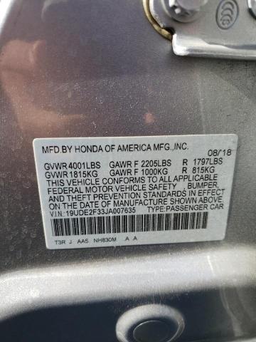 19UDE2F33JA007635 - 2018 ACURA ILX BASE WATCH PLUS SILVER photo 12