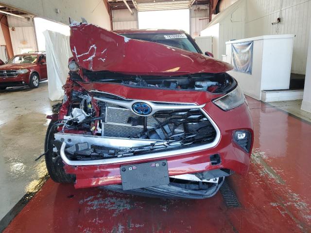 5TDBBRCH6PS566759 - 2023 TOYOTA HIGHLANDER HYBRID LE RED photo 5