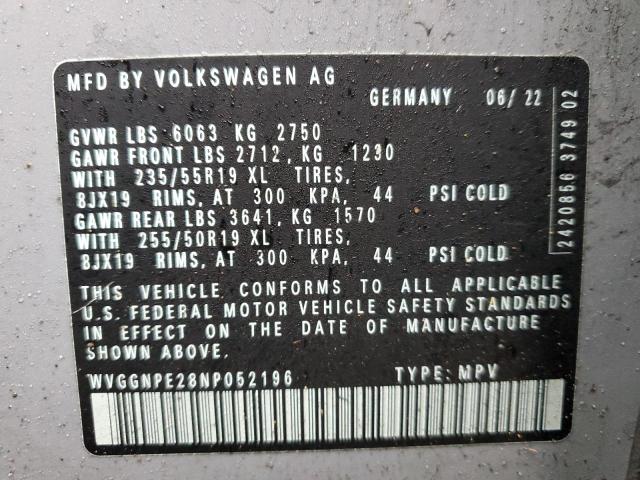 WVGGNPE28NP052196 - 2022 VOLKSWAGEN ID.4 PRO S ნაცრისფერი ფოტო 14