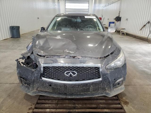 JN1BV7ARXFM414956 - 2015 INFINITI Q50 BASE GRAY photo 5