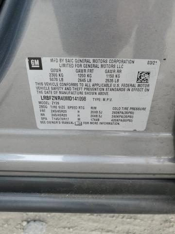 LRBFZNR40MD141098 - 2021 BUICK ENVISION ESSENCE GRAY photo 13