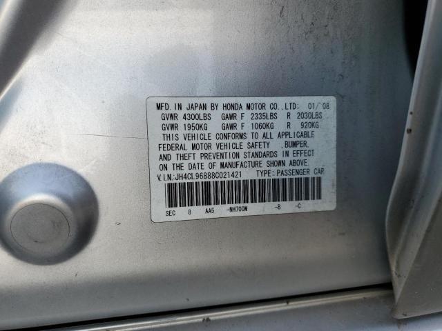 JH4CL96888C021421 - 2008 ACURA TSX SILVER photo 12